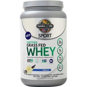 Garden Of Life Sport - Certified Grass Fed Whey Vanilla 23 oz