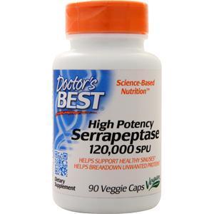 Doctor's Best Best High Potency Serrapeptase (120,000 Units)  90 vcaps