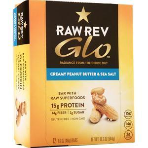 Raw Indulgence Raw Rev Glo Bar Creamy PB & Sea Salt 12 bars