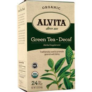 Alvita Tea Bags - Organic Green Tea - Decaf 24 pckts