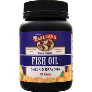 Barlean's Fresh Catch Fish Oil Orange 100 sgels
