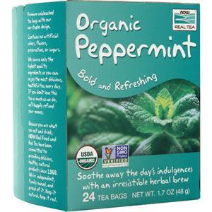 Now Real Tea - Organic Peppermint  24 pckts