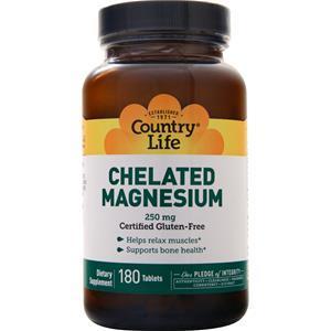 Country Life Chelated Magnesium (250mg)  180 tabs