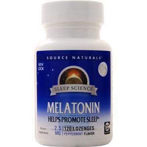 Source Naturals Melatonin (2.5mg) Peppermint 120 lzngs