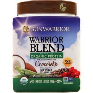 SunWarrior Warrior Blend - Plant Based Organic Protein Chocolate 375 grams