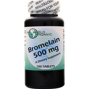 World Organics Bromelain (500mg)  100 tabs