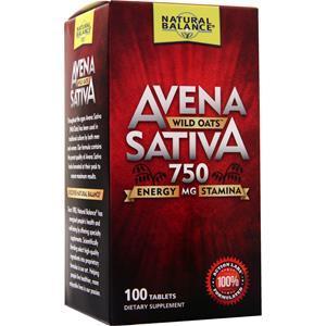 Natural Balance Avena Sativa (Wild Oats) 750mg  100 tabs