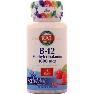 KAL B-12 Methylcobalamin (1000mcg) Red Raspberry 90 tabs