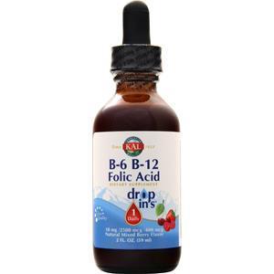 KAL B-6 & B-12 Folic Acid Drop In's Natural Mixed Berry 2 fl.oz