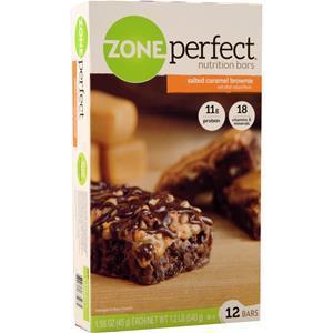 Zone Perfect Nutrition Bar Salted Caramel Brownie 12 bars