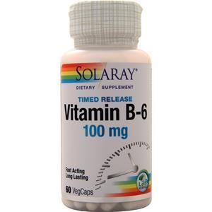 Solaray Vitamin B-6 (100mg) Timed Release  60 vcaps