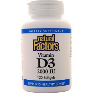 Natural Factors Vitamin D3 (2000IU)  120 sgels