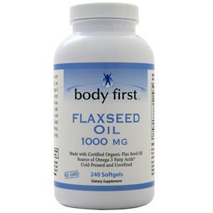 Body First Flax Seed Oil (1000mg) - Certified Organic  240 sgels