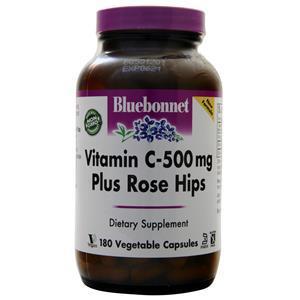 Bluebonnet Vitamin C-500mg Plus Rose Hips  180 vcaps