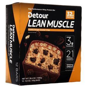 Forward Foods Detour Lean Muscle Bar CookieDough Caramel Crisp 12 bars