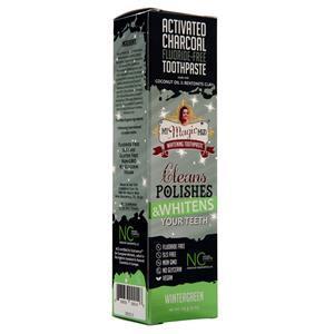 My Magic Mud Activated Charcoal Toothpaste - Fluoride Free Wintergreen 4 oz