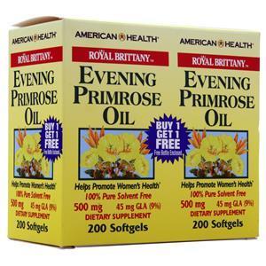 American Health Evening Primrose Oil (500mg) Twin Pack 200+200 400 sgels