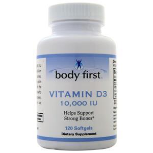 Body First Vitamin D3 (10,000IU)  120 sgels