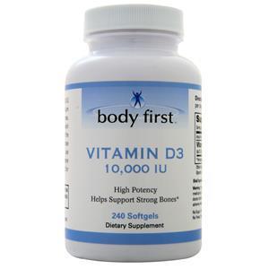 Body First Vitamin D3 (10,000IU)  240 sgels