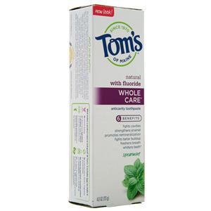 Tom's Of Maine Whole Care Toothpaste Spearmint 4 oz