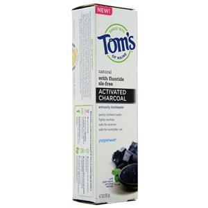 Tom's Of Maine Activated Charcoal Anticavity Toothpaste Peppermint 4.7 oz