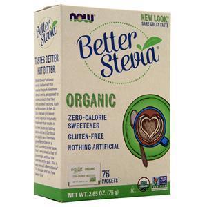 Now Better Stevia - Zero Calorie Sweetener Organic 75 pckts