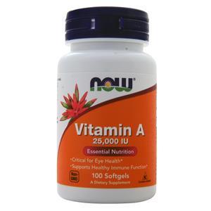 Now Vitamin A (25,000IU)  100 sgels