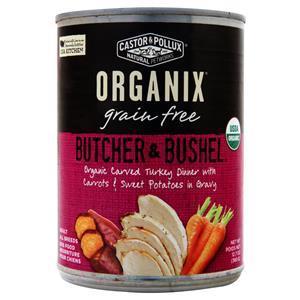 Castor & Pollux Organix Grain Free Butcher & Bushel - Wet Food for Adult Dogs Carved Turkey Dinner 12.7 oz