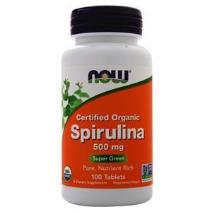 Now Spirulina - Certified Organic (500mg)  100 tabs