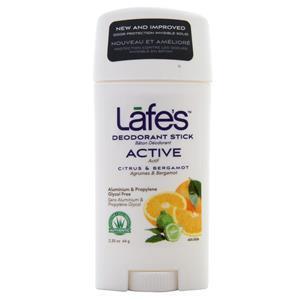 Lafe's Natural Bodycare Deodorant Stick - Active Citrus & Bergamot 2.25 oz
