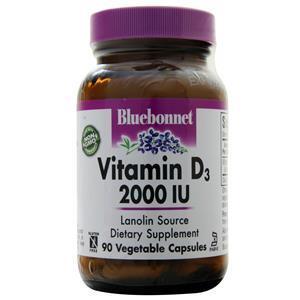 Bluebonnet Vitamin D3 (2000IU)  90 vcaps