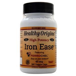 Healthy Origins Iron Ease (45mg)  180 vcaps