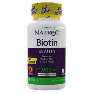 Natrol Biotin (10,000mcg) Fast Dissolve Strawberry 60 tabs