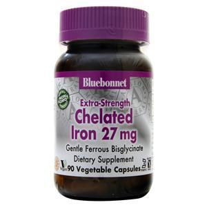 Bluebonnet Chelated Iron - Extra-Strength (27mg)  90 vcaps