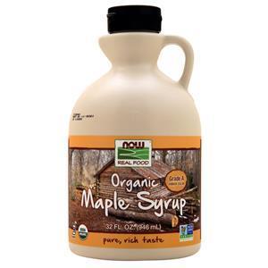 Now Organic Maple Syrup (100% Pure) Grade A Amber Color 32 fl.oz