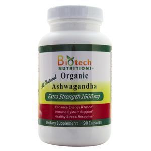 Biotech Nutritions Organic Ashwagandha - Extra Strength  90 caps