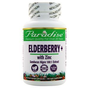 Paradise Herbs Elderberry+ with Zinc  60 vcaps