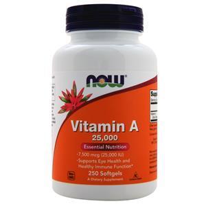 Now Vitamin A (25,000IU)  250 sgels