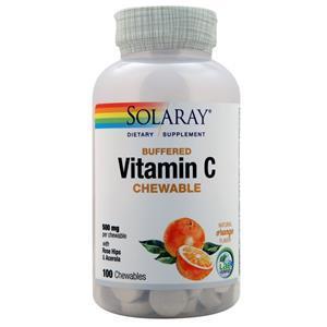 Solaray Vitamin C Chewable (500mg) Natural Orange 100 chews