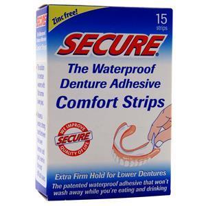 Secure Denture Adhesive Comfort Strips  15 strip