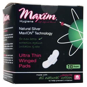 Maxim Hygiene Ultra Thin Winged Pads Super 10 pads
