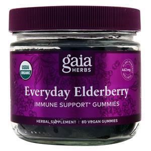 Gaia Herbs Everyday Elderberry - Immune Support Gummies  80 gummy