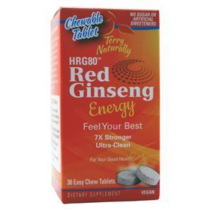 EuroPharma Terry Naturally - HRG80 Red Ginseng Energy Chewables  30 tabs