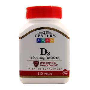 21st Century D3 - 10,000 IU  110 tabs