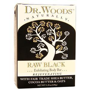 Dr. Woods Bar Soap Raw Black - Rejuvenating 5.25 oz