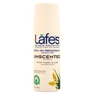 Lafe's Natural Bodycare Roll On Deodorant - Unscented Witch Hazel & Aloe 3 fl.oz