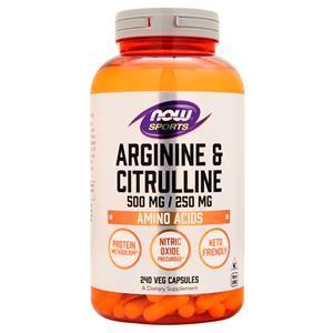 Now Arginine and Citrulline  240 vcaps