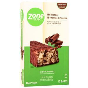 Zone Perfect Nutrition Bar Chocolate Mint 12 bars