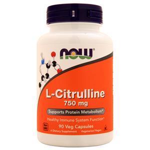 Now L-Citrulline (750mg)  90 vcaps