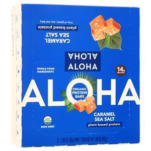 Aloha Organic Protein Bar - Plant Based Caramel Sea Salt 12 bars